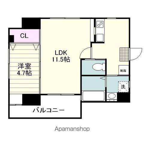 プライム・ステージ(1LDK/6階)の間取り写真