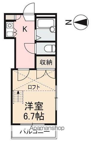 フレシール東山崎(1K/2階)の間取り写真
