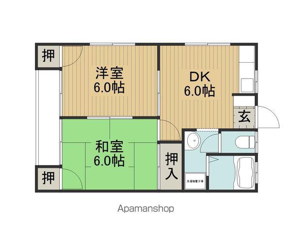 パーラーSACHI(2DK/2階)の間取り写真