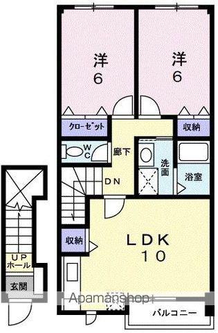 スマイルハウス(2LDK/2階)の間取り写真