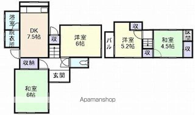 和歌山線 岩出駅 徒歩36分 2階建 築46年(4DK)の間取り写真