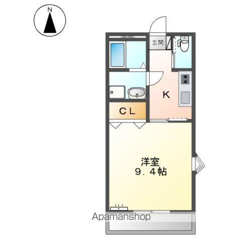 プロニティー16(1K/3階)の間取り写真