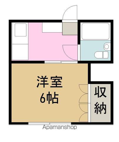 オメガ24(1K/4階)の間取り写真