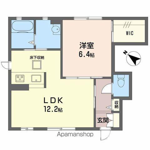 ヴィラ光井B(1LDK/1階)の間取り写真