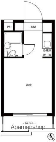 ユースフル祐天寺II(ワンルーム/4階)の間取り写真