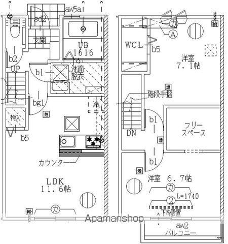 MAISONETTE LAND 上野(2LDK)の間取り写真