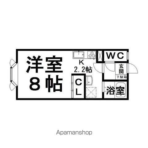 コーポ久美(1K/1階)の間取り写真