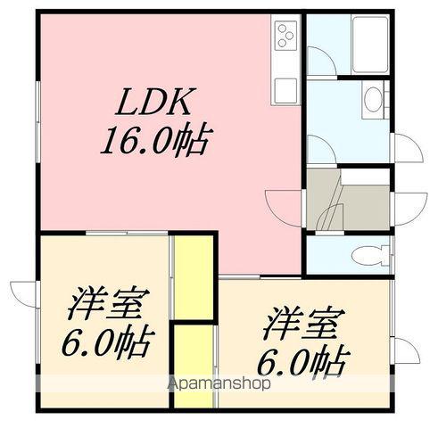アル東浜(2LDK/2階)の間取り写真