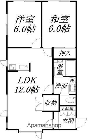 コーポリン(2LDK/1階)の間取り写真