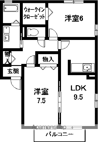 マロンベル(2LDK/2階)の間取り写真