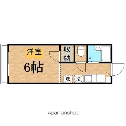 シャンテキシ(ワンルーム/2階)の間取り写真