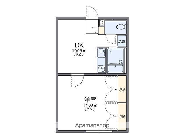レオパレステイスティー(1DK/1階)の間取り写真