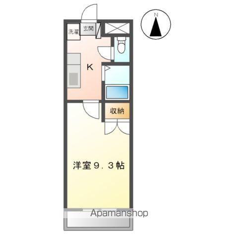 プレジデント岩沼(1K/3階)の間取り写真