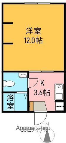 コーポマルジン宮(1K/3階)の間取り写真