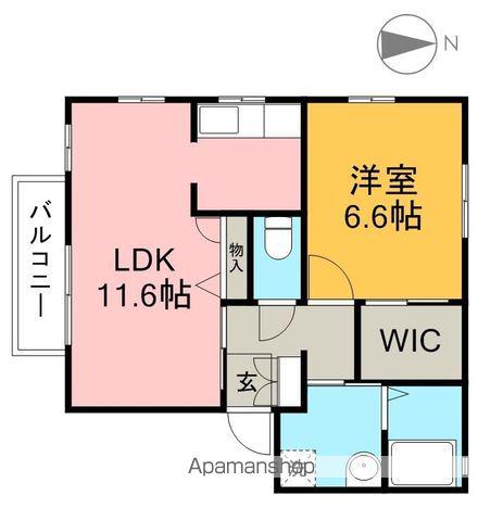 シャーメゾン・プラチナ A棟(1LDK/1階)の間取り写真