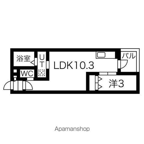 WARREN KUBOMIⅡ(1LDK/2階)の間取り写真