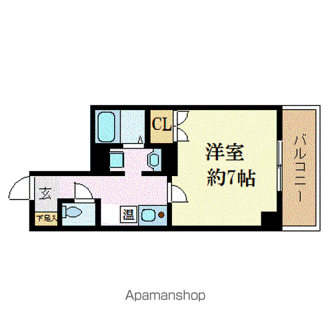 IF城北(1K/3階)の間取り写真