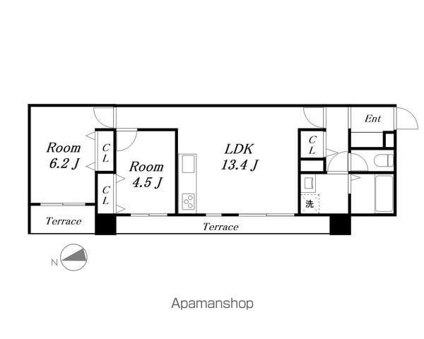 三の丸殿(2LDK/2階)の間取り写真