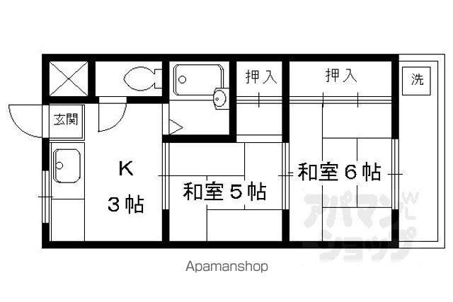 シャトルさわだ(2K/2階)の間取り写真