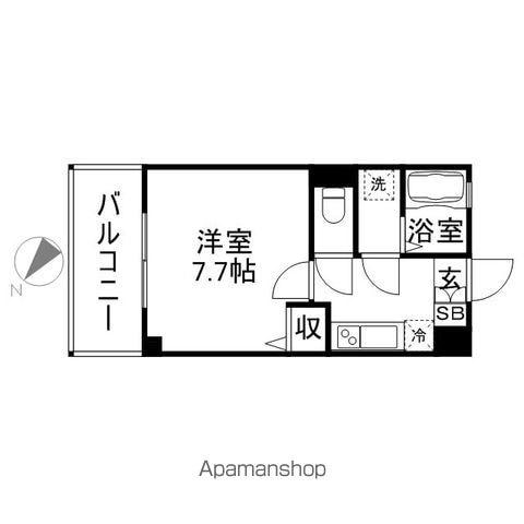 コスモコート(1K/5階)の間取り写真