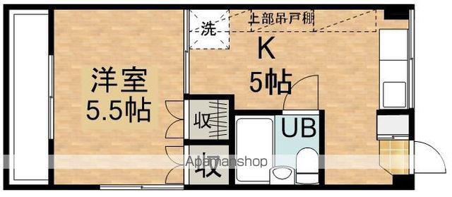 西原台ハイツ(1K/1階)の間取り写真