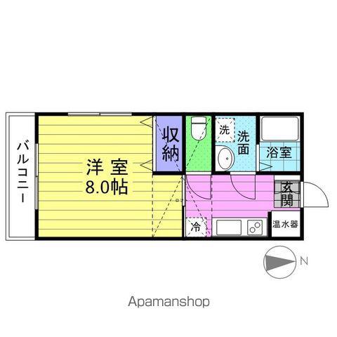 コーポ・エンドーE棟(1K/2階)の間取り写真