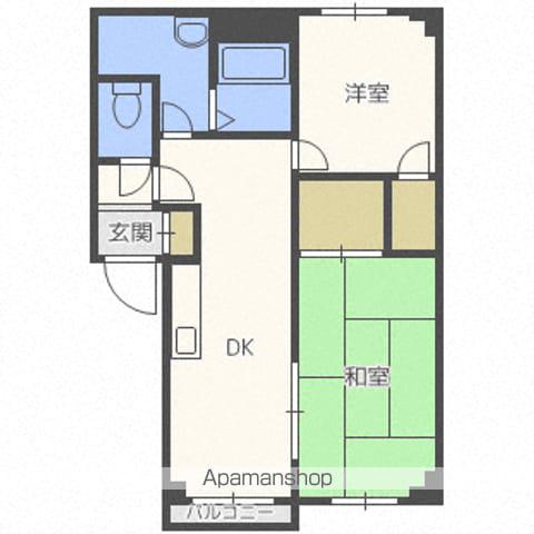大友パークマンション(2LDK/2階)の間取り写真