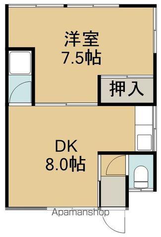 ハイツミノル(1DK/1階)の間取り写真