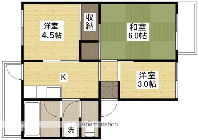 第一住田マンション(3K/4階)の間取り写真