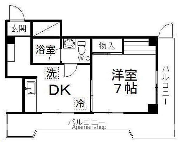 第2ダイワビル(1DK/3階)の間取り写真