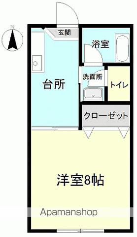 カーサ荒川(1K/2階)の間取り写真