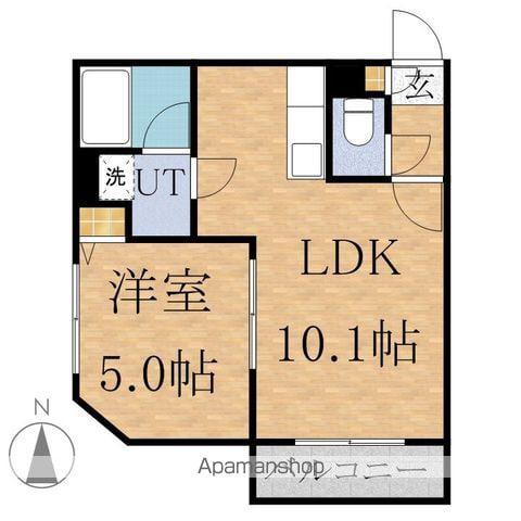 オルセー厚別中央6(1LDK/3階)の間取り写真
