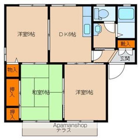 エクセレント前原(3DK/1階)の間取り写真