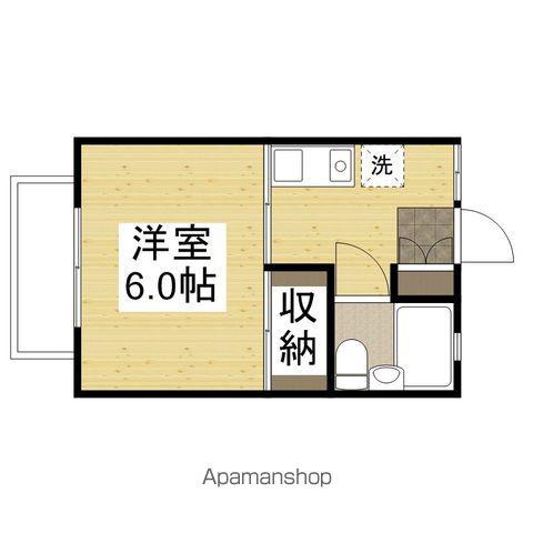 アルファ清心町(1K/2階)の間取り写真