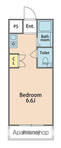 グリーンコート(1K/1階)の間取り写真