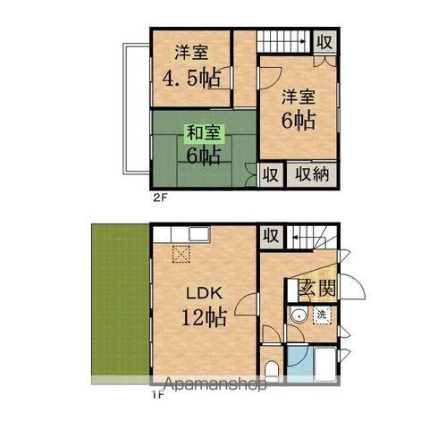 稲馬タウンハウス(3LDK)の間取り写真
