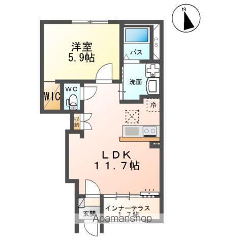 田村町徳定アパート(1LDK/1階)の間取り写真