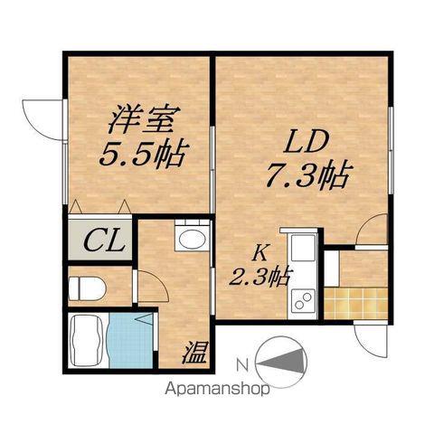 クレスト8(1LDK/2階)の間取り写真