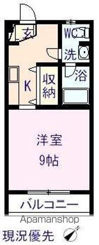 POSITIVE・AI(1K/3階)の間取り写真