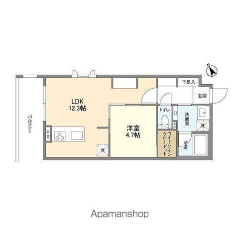 ACPレジデンス文京春日(1LDK/4階)の間取り写真