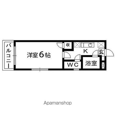 アクティブパレス百合ヶ丘C7(1K/2階)の間取り写真