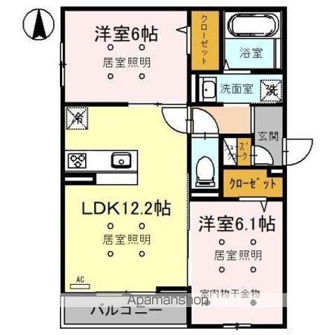 PROSPERⅡ(2LDK/3階)の間取り写真