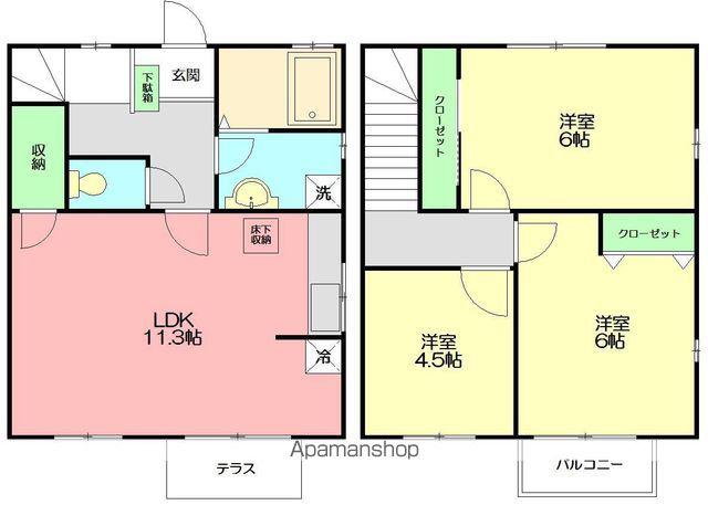 グランヴェール(3LDK)の間取り写真