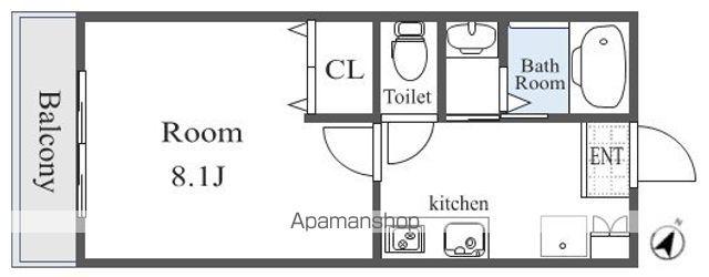 NOSSAめじろ台(1K/1階)の間取り写真