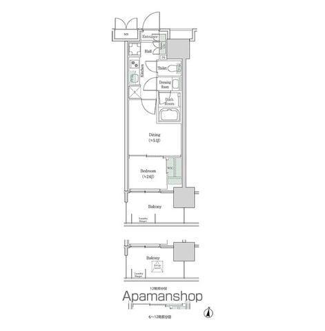 ブルックサイドレジデンス木場(2K/9階)の間取り写真