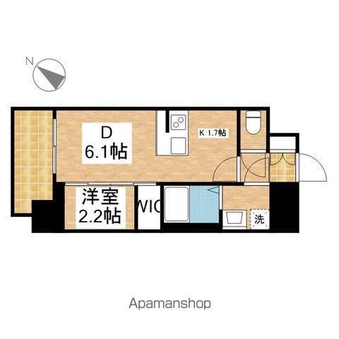 メイクスWアート上前津Ⅴ(1DK/9階)の間取り写真