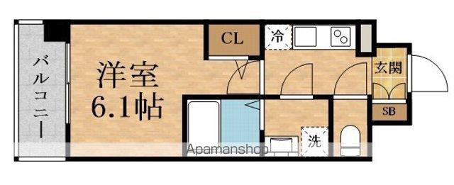ESLEADTHE REVE大阪(1K/6階)の間取り写真