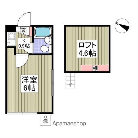 グランドソレイユ松戸(1K/1階)の間取り写真