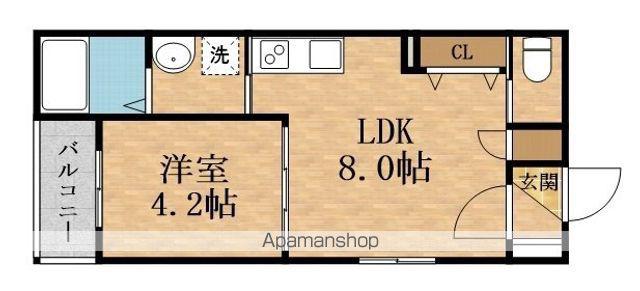 エフアセシア関目(1LDK/1階)の間取り写真