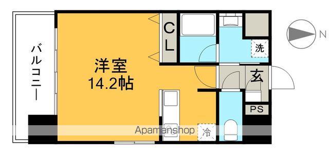 アバンギャルド北御座(ワンルーム/6階)の間取り写真